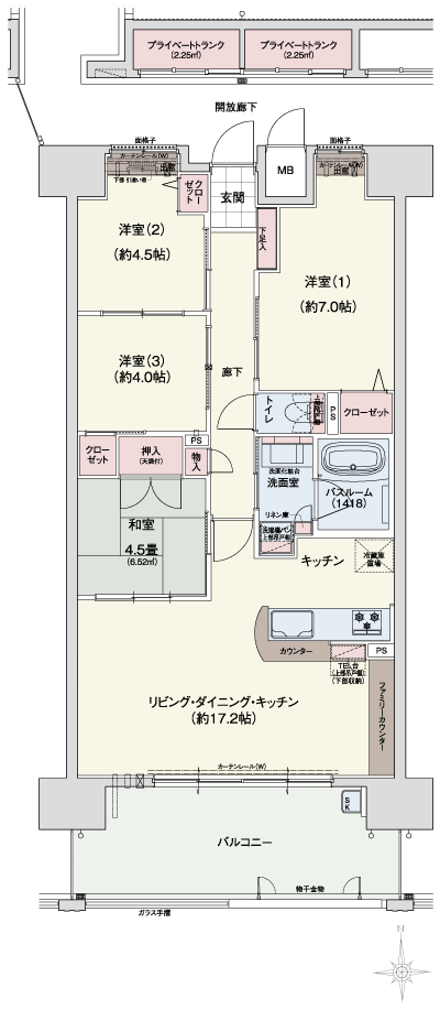 Floor: 4LDK, occupied area: 78.35 sq m, Price: 21,980,000 yen ~ 23,980,000 yen