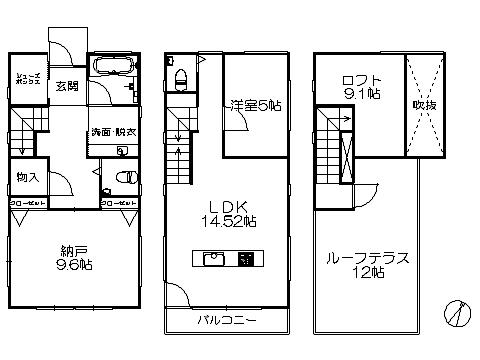 Floor plan. 20,900,000 yen, 1LDK+S, Land area 88.01 sq m , Building area 86.33 sq m