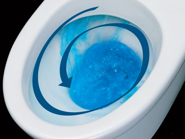 Toilet.  [100% siphon cleaning] The new method to flow round the water from the top of the toilet bowl, Provide strong detergency. Whole will wash away the dirt in the toilet bowl. Also, To improve the toilet bowl to open slim shape, It was difficult dirt.