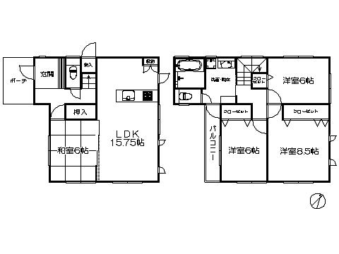 Floor plan. 22,800,000 yen, 4LDK, Land area 131.6 sq m , Building area 102.67 sq m   ※ Floor Plan current state priority