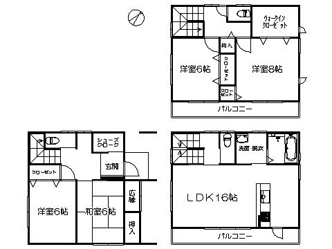 Floor plan. 33,200,000 yen, 4LDK, Land area 102.23 sq m , Building area 120.88 sq m   ※ Floor Plan current state priority