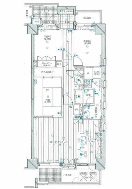Floor plan. 3LDK, Price 22,450,000 yen, Occupied area 83.87 sq m , Loose 3LDK of balcony area 12.68 sq m about 83.8 sq m