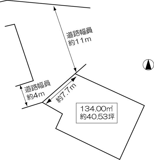 Compartment figure. Land price 19,970,000 yen, Land area 134 sq m