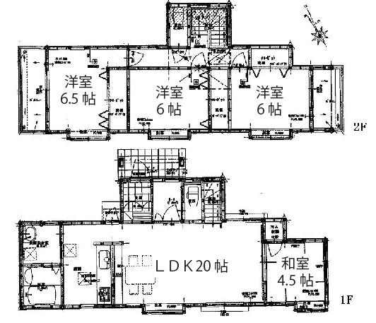 Floor plan. 29,800,000 yen, 4LDK, Land area 176.29 sq m , Building area 103.51 sq m