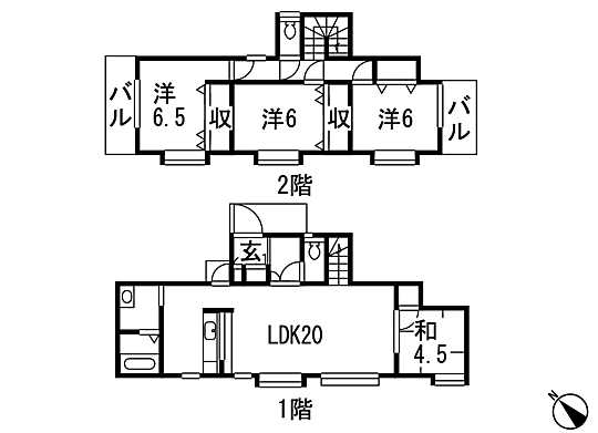 Floor plan. 29,800,000 yen, 4LDK, Land area 176.29 sq m , Building area 103.51 sq m 4LDK
