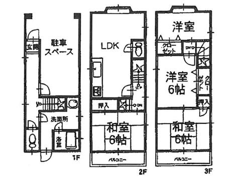 Floor plan. 8.9 million yen, 4LDK, Land area 53.76 sq m , Building area 98.56 sq m
