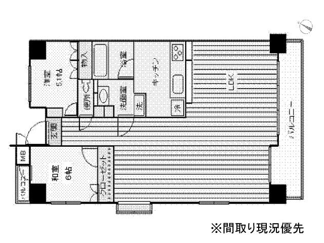 Floor plan. 2LDK, Price 12 million yen, Occupied area 83.63 sq m , Balcony area 12.21 sq m