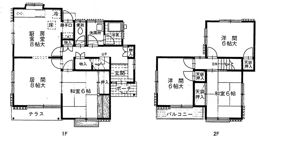 Floor plan. 16.5 million yen, 4LDK, Land area 165.52 sq m , Building area 96.05 sq m