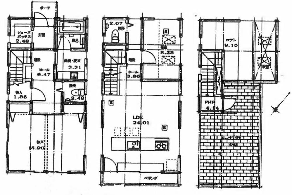 Floor plan. 20,900,000 yen, 3LDK, Land area 88.01 sq m , Building area 86.33 sq m current state priority