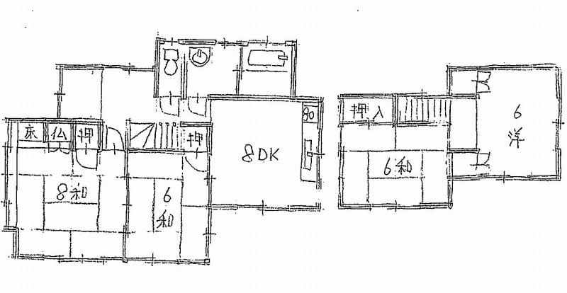 Floor plan. 4.5 million yen, 4DK, Land area 234.55 sq m , Building area 84.45 sq m