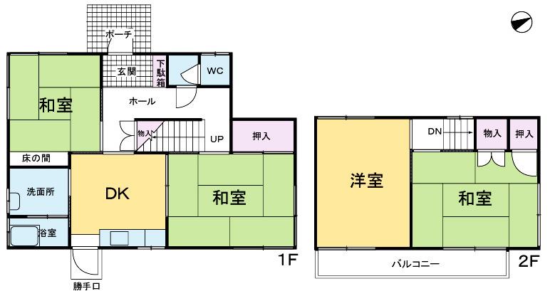 Floor plan. 22,700,000 yen, 4DK, Land area 134.56 sq m , Building area 79.56 sq m