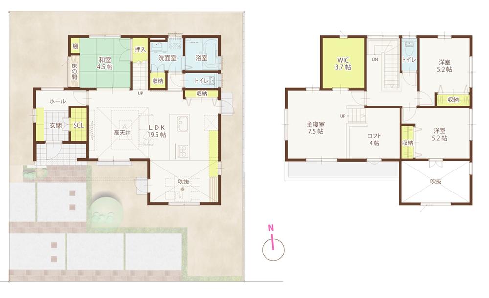 Floor plan. (Heart G15-21), Price 36,700,000 yen, 4LDK+2S, Land area 170.83 sq m , Building area 114.51 sq m