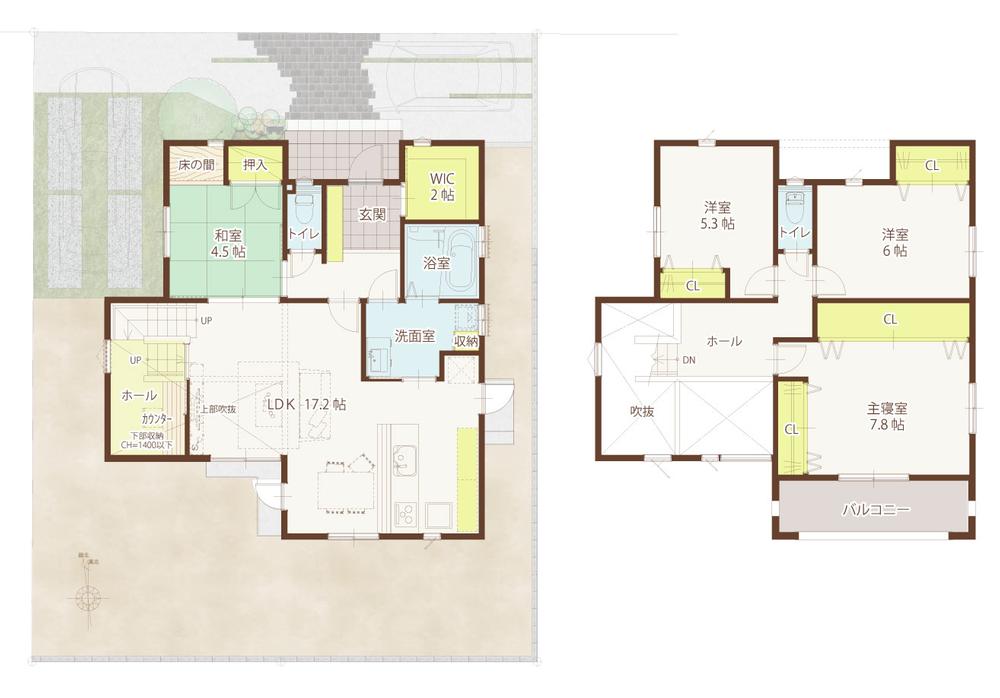 Floor plan. (Mind G17-14), Price 35,600,000 yen, 4LDK+S, Land area 171.01 sq m , Building area 117.58 sq m