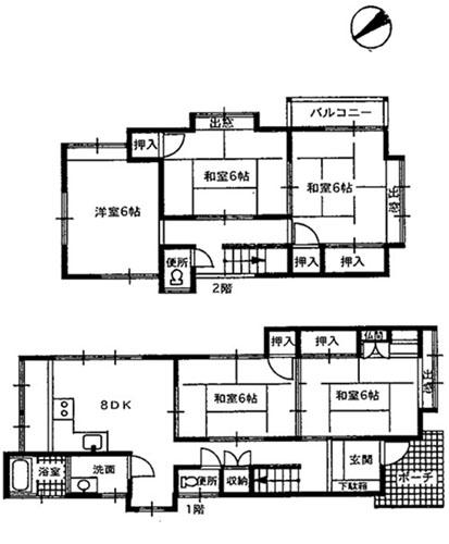 Floor plan. 19 million yen, 5DK, Land area 117.54 sq m , Building area 94.75 sq m