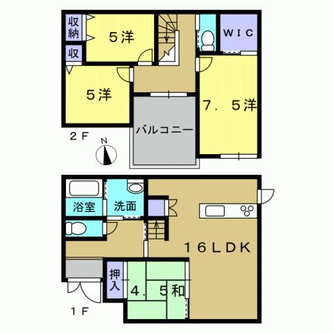 Floor plan. 13.8 million yen, 4LDK, Land area 175.19 sq m , Building area 110.5 sq m 4LDK