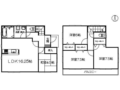 Floor plan. 31,900,000 yen, 4LDK, Land area 126.05 sq m , Between the building area 98.14 sq m floor plan present state priority