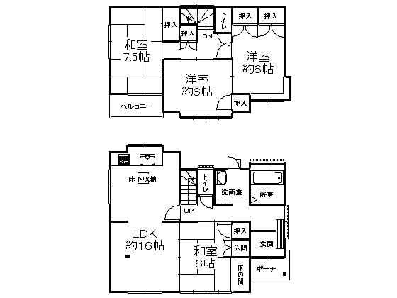 Floor plan. 17,900,000 yen, 4LDK, Land area 169.99 sq m , Building area 103.5 sq m
