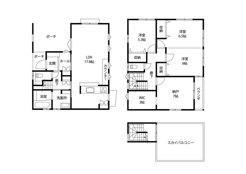 Floor plan. 28.8 million yen, 4LDK, Land area 109.85 sq m , Building area 112.4 sq m
