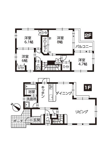 Floor plan. 31,800,000 yen, 4LDK, Land area 119.25 sq m , Building area 105.16 sq m indoor (07 May 2013) Shooting