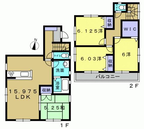 Floor plan. 29,800,000 yen, 4LDK, Land area 110.5 sq m , Building area 97.72 sq m 4LDK