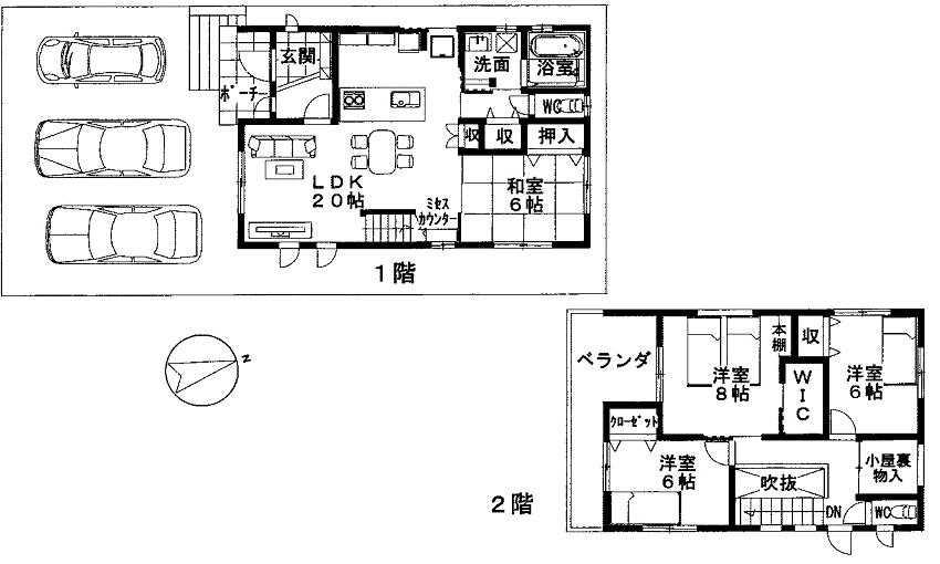 Floor plan. 36.5 million yen, 4LDK, Land area 149 sq m , Building area 109.31 sq m