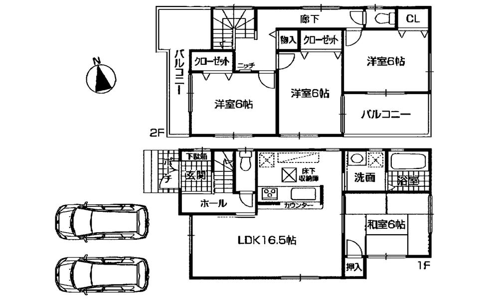 Floor plan. 33,800,000 yen, 4LDK, Land area 151.01 sq m , Building area 97.6 sq m