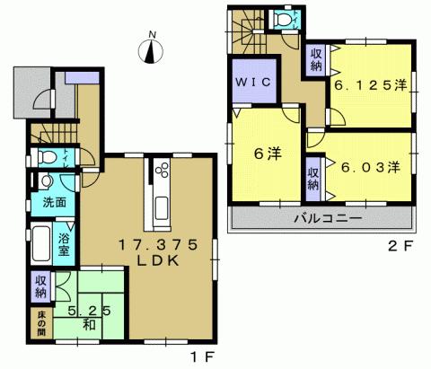 Floor plan. 29.5 million yen, 4LDK, Land area 110.5 sq m , Building area 97.72 sq m 4LDK