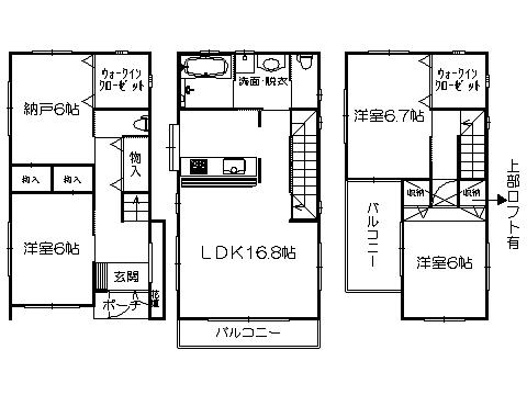 Floor plan. 30,830,000 yen, 3LDK+S, Land area 81.65 sq m , Building area 106.82 sq m   ※ Floor Plan current state priority