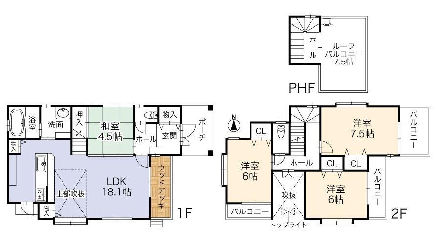 Floor plan. (4 Building), Price 31,800,000 yen, 4LDK, Land area 130.77 sq m , Building area 113.02 sq m