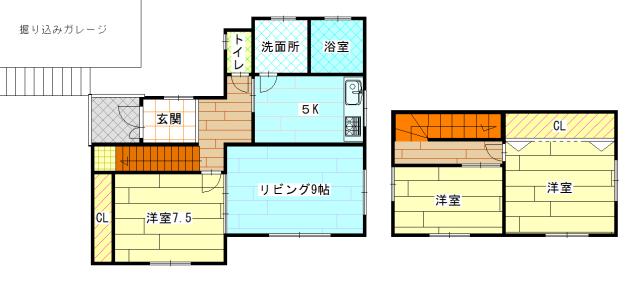 Floor plan. 14.8 million yen, 3LDK, Land area 224.01 sq m , Building area 98.95 sq m