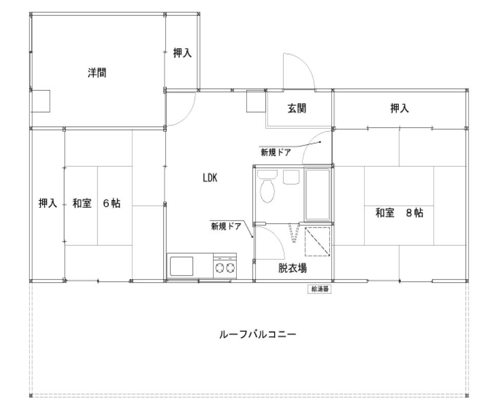 Floor plan. 3DK, Price 6.8 million yen, Occupied area 57.16 sq m , Balcony area 25 sq m