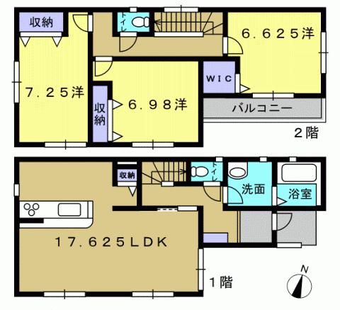 Floor plan. 23.8 million yen, 3LDK, Land area 91.22 sq m , Building area 94.83 sq m 3LDK