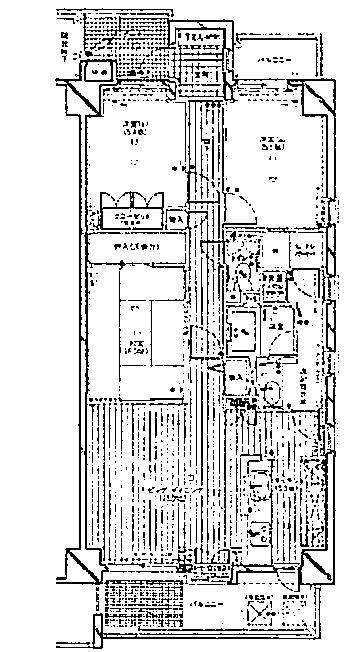 Floor plan. 3LDK, Price 22,450,000 yen, Occupied area 83.87 sq m , Balcony area 12.68 sq m