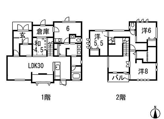 Floor plan. 29.5 million yen, 5LDK, Land area 266.73 sq m , Building area 174.71 sq m 5LDK