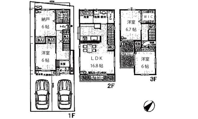 Floor plan. 30,830,000 yen, 3LDK+S, Land area 81.65 sq m , Building area 106.82 sq m