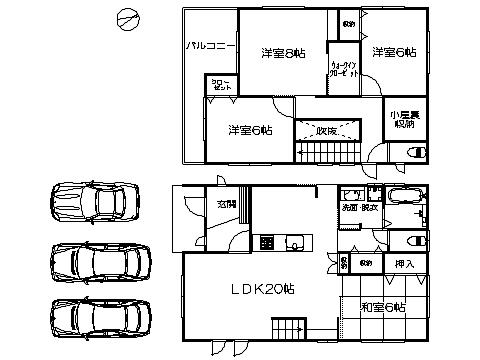 Floor plan. 36.5 million yen, 4LDK, Land area 149 sq m , Building area 109.31 sq m