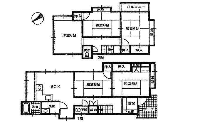 Floor plan. 19 million yen, 5DK, Land area 117.54 sq m , Building area 94.75 sq m