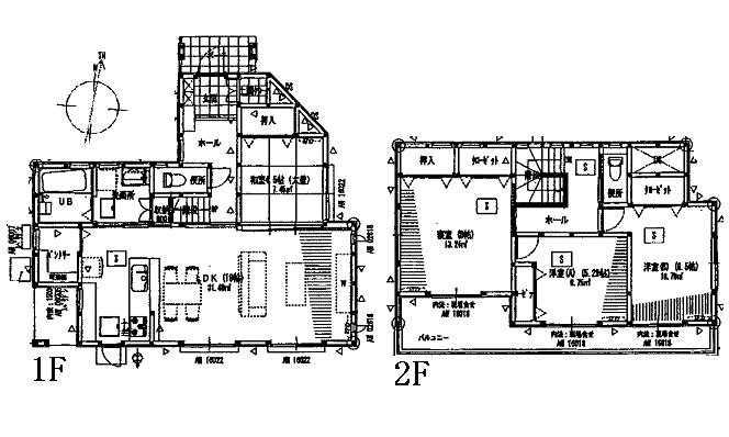 Floor plan. 25,800,000 yen, 4LDK, Land area 195.31 sq m , Building area 108.47 sq m
