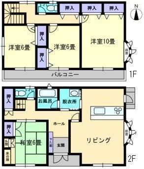 Floor plan. 16 million yen, 4LDK, Land area 146.42 sq m , Building area 115.92 sq m all the living room facing south housework flow line is a good mansion.