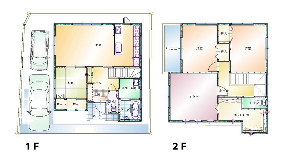 Floor plan. (1 Building), Price 24,800,000 yen, 4LDK+S, Land area 112.31 sq m , Building area 105.16 sq m