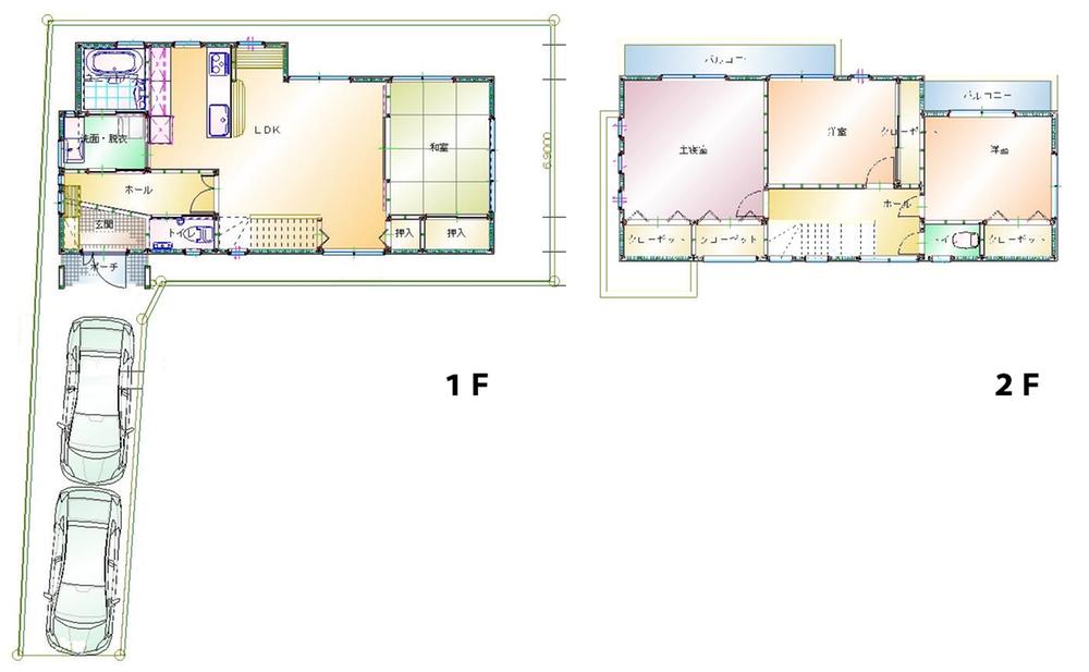 Floor plan. (Building 2), Price 23.8 million yen, 4LDK, Land area 118.78 sq m , Building area 103.02 sq m