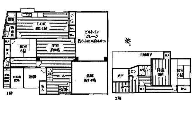 Floor plan. 19,800,000 yen, 4LDK + 2S (storeroom), Land area 185.02 sq m , Building area 436.36 sq m dwelling part
