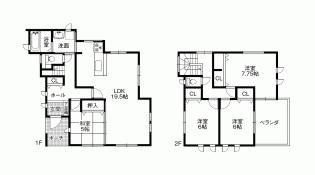 Floor plan. 31,900,000 yen, 4LDK, Land area 182.59 sq m , Building area 108.98 sq m