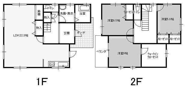 Floor plan. 19.7 million yen, 3LDK + S (storeroom), Land area 191.12 sq m , Building area 113.5 sq m