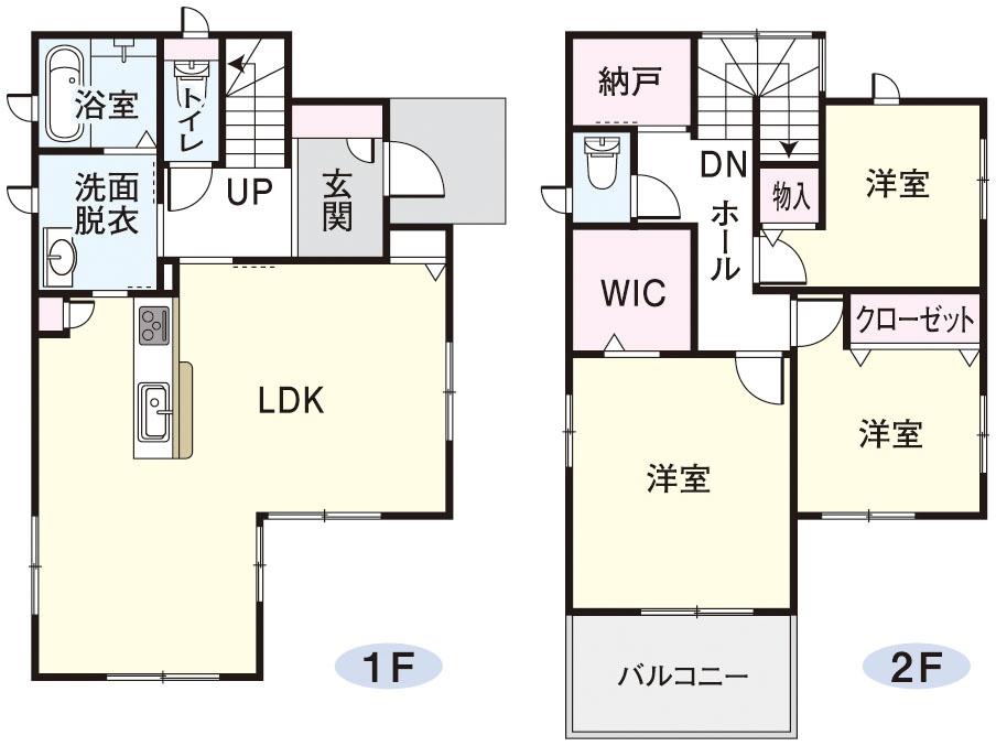 Floor plan. 24 million yen, 3LDK, Land area 168 sq m , Building area 106.42 sq m
