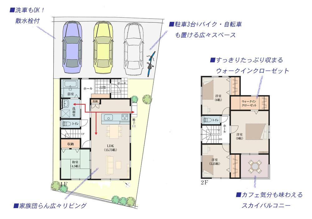 Floor plan. 29,800,000 yen, 4LDK, Land area 142.44 sq m , Building area 104.33 sq m