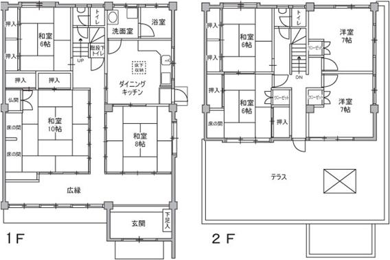 Floor plan. 11.8 million yen, 7DK, Land area 355.63 sq m , Building area 175.54 sq m