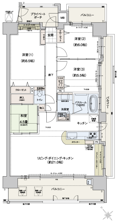 Floor: 4LDK, occupied area: 92.69 sq m, Price: 29,980,000 yen ・ 33,280,000 yen