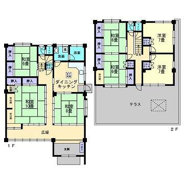 Floor plan. 11.8 million yen, 7DK, Land area 355.63 sq m , It is a building area of ​​175.54 sq m floor plan
