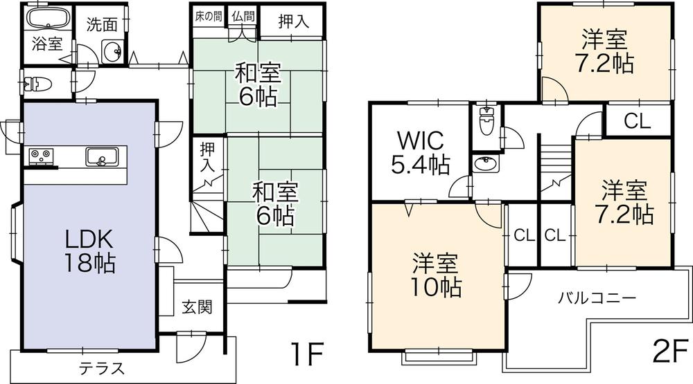 Floor plan. 17.5 million yen, 5LDK + S (storeroom), Land area 173.7 sq m , Building area 149 sq m floor plan
